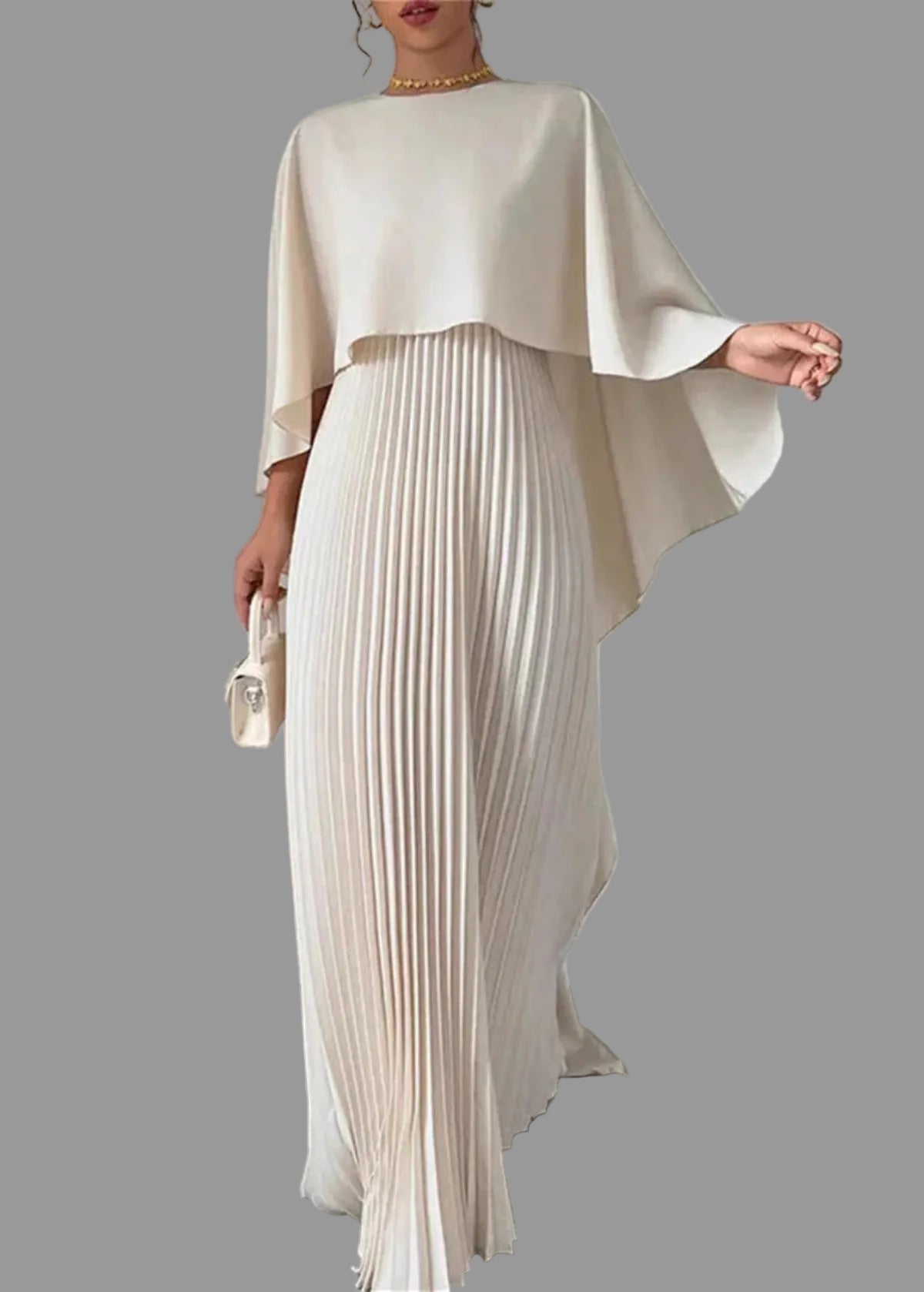 Mila Zwarte Lange Jurk Dames | Vleermuismouwen, Rayonmix, Avondkleding 0