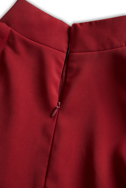 Mira Lange Jurk Dames | Effen Polyester met Mandarijnkraag, Feestelijke Kleding Dames 6