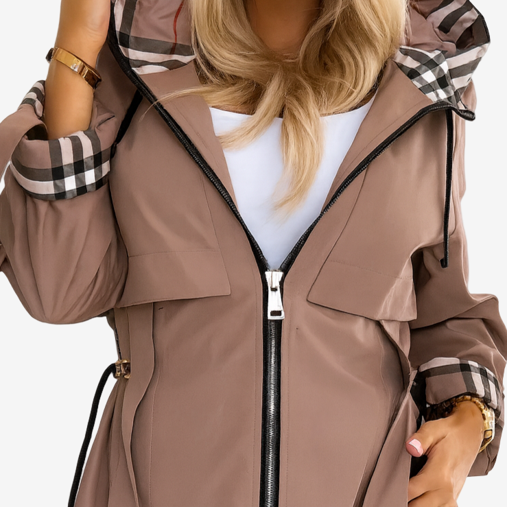 Nina Dames Trenchcoat | Lichtgewicht Met Kap, Elegante Snit 2