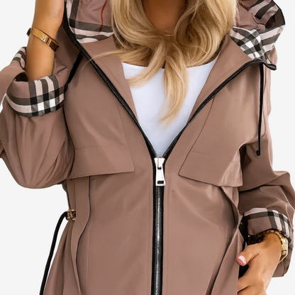 Nina Dames Trenchcoat | Lichtgewicht Met Kap, Elegante Snit 2