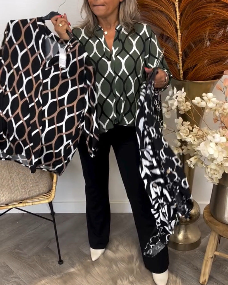 Nora Blouse Dames Tuniek | Grafische Print, Casual 7