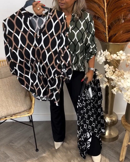 Nora Blouse Dames Tuniek | Grafische Print, Casual 8