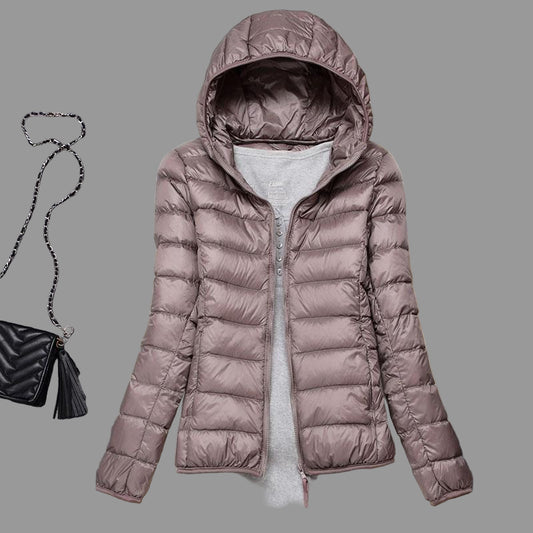 Nord Waterdichte Jas Dames | Ultralicht met Witte Eendenveren 0