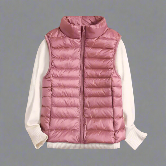 Dames Bodywarmer, Ultra Licht, Mouwloos, Donzen Look, Herfst/Winter
