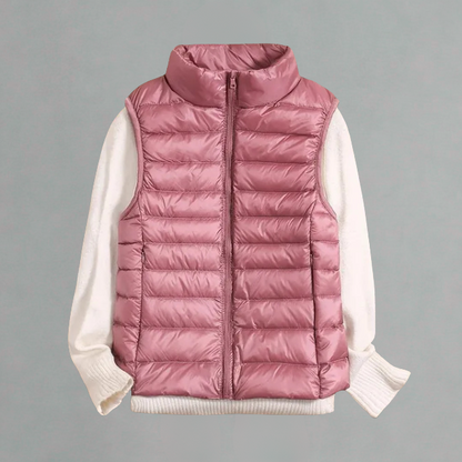 Dames Bodywarmer, Ultra Licht, Mouwloos, Donzen Look, Herfst/Winter