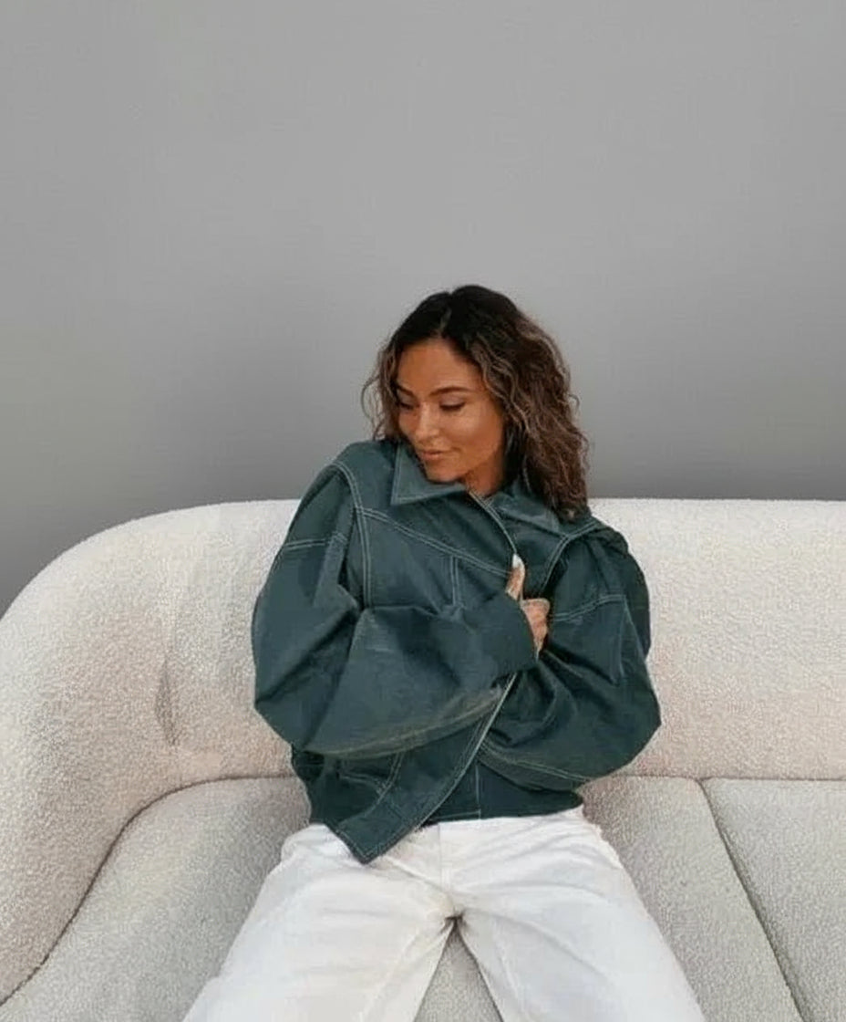 Oriana Dames Oversized Leren Jas | Casual en Comfortabel 1