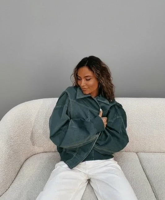 Oriana Dames Oversized Leren Jas | Casual en Comfortabel 1