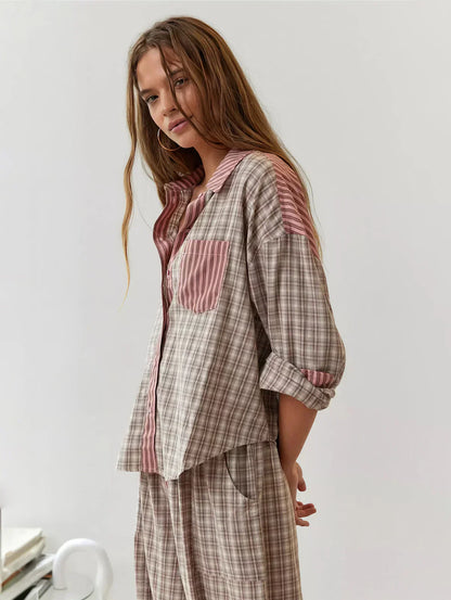 Evelina Dames Pyjama Set Comfortabel en Stijlvol