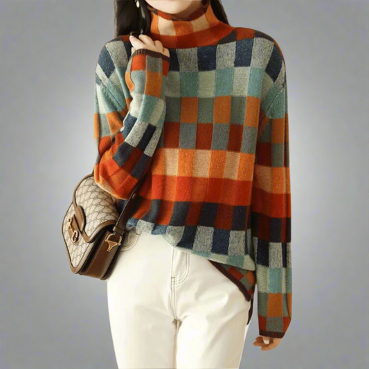 Ravel Dames Coltrui | 100% Kasjmier, Patchwork Design 0