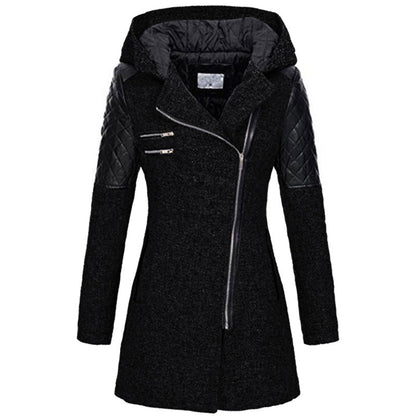 Rosa Dames Jas Winter | Ademend Materiaal, Elegant Lange Pasvorm