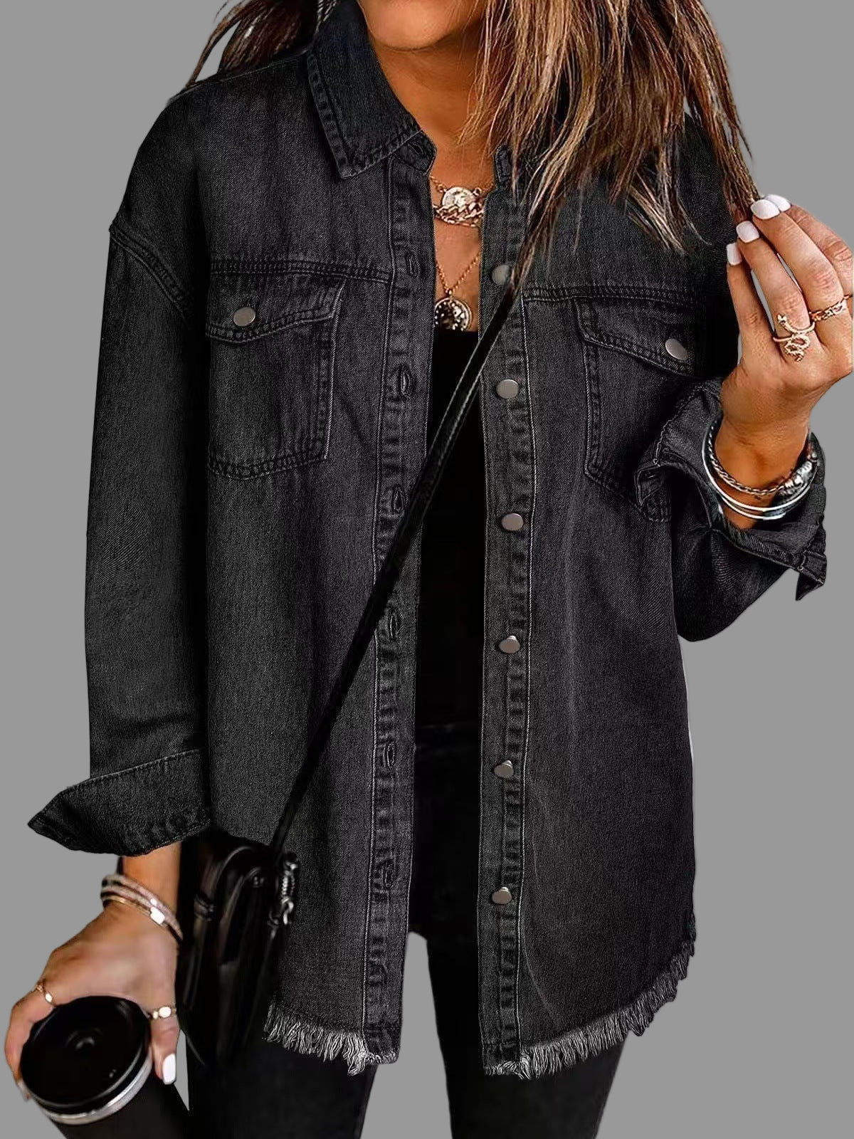 Roxane Vrouwen Denimjack | Hoogwaardig Denim, Relaxed Fit 0