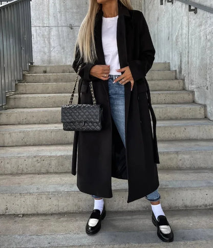 Mirabelle - Dames Tijdloze Dubbelrijige Mantel