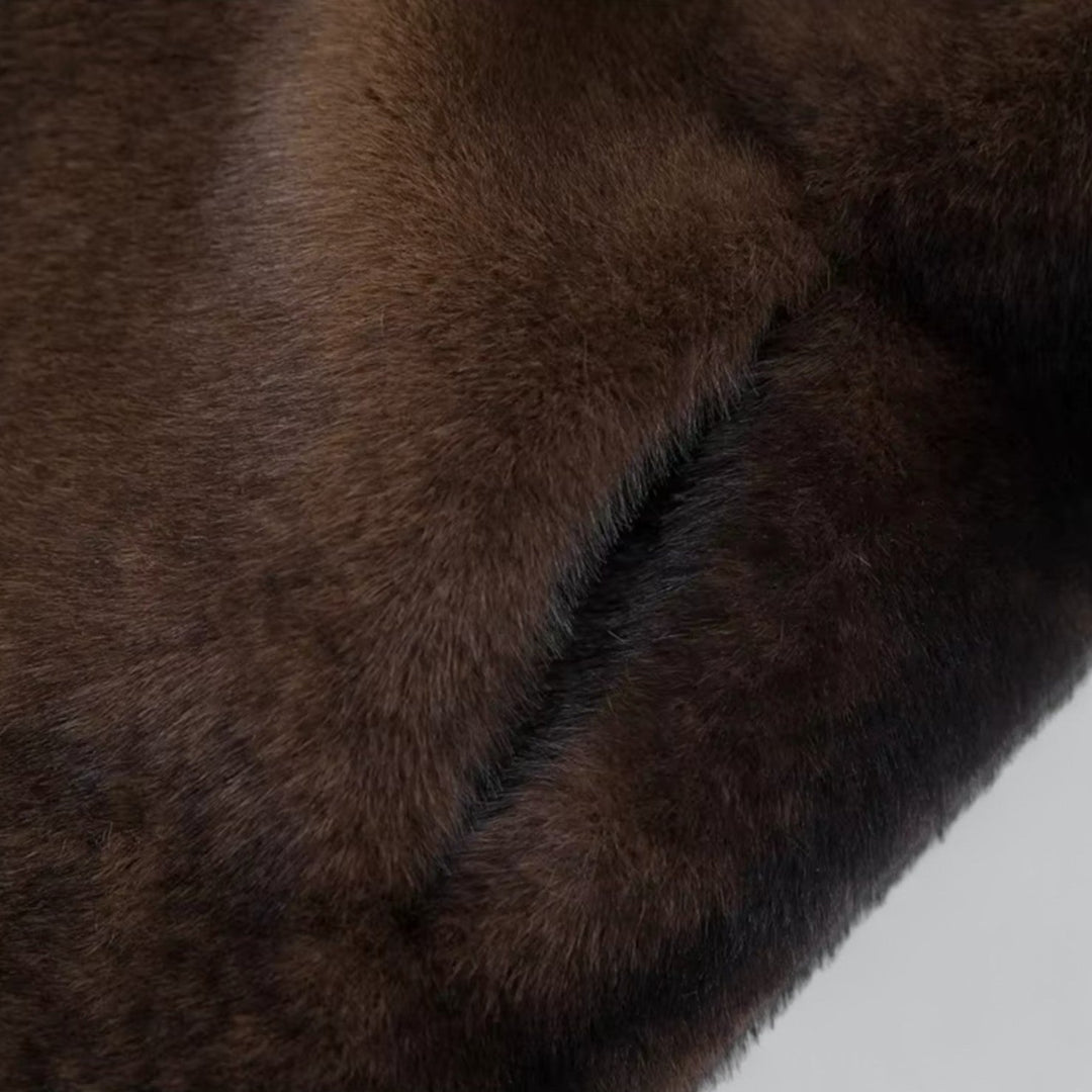 Lange Dames Trenchcoat, Faux Fur, Warm en Luxe