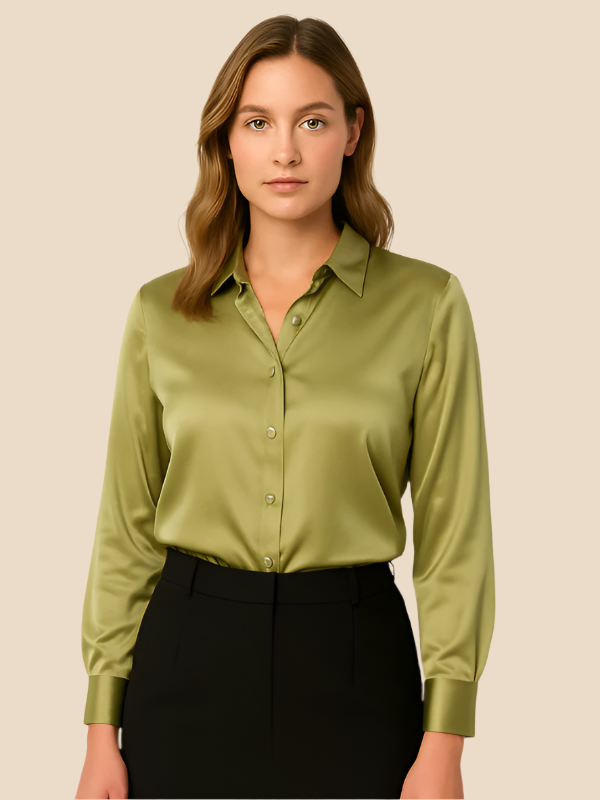 Sanne Witte Dames Blouse | Elegante Satijnen, Casual En Formeel 14
