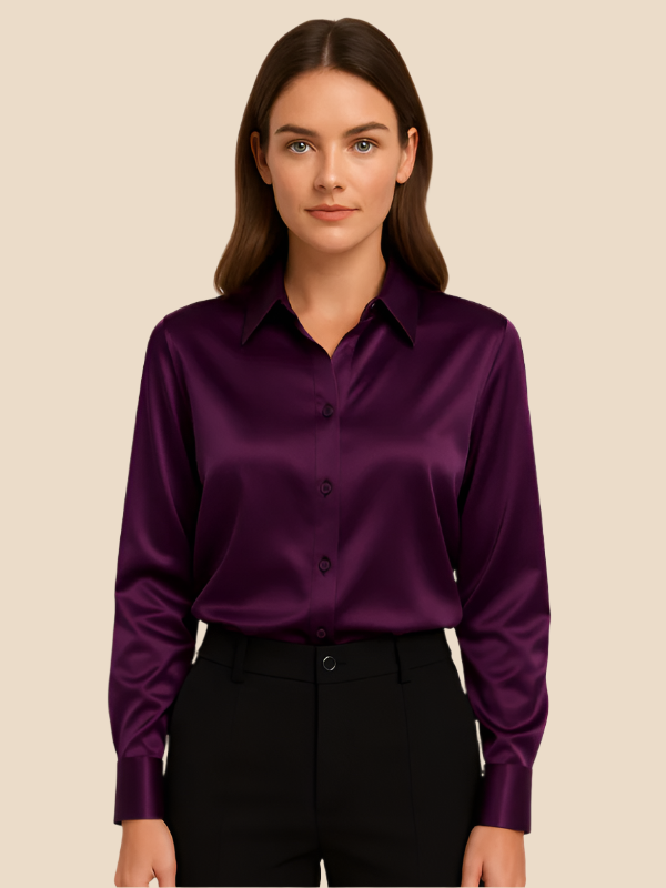Sanne Witte Dames Blouse | Elegante Satijnen, Casual En Formeel 17