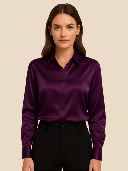 Sanne Witte Dames Blouse | Elegante Satijnen, Casual En Formeel 17