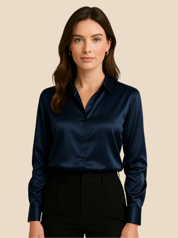 Sanne Witte Dames Blouse | Elegante Satijnen, Casual En Formeel 3
