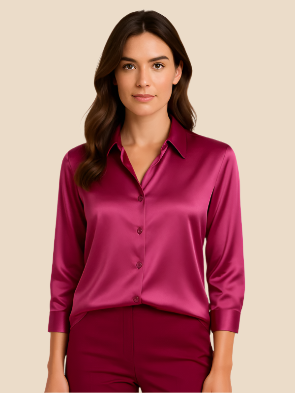 Sanne Witte Dames Blouse | Elegante Satijnen, Casual En Formeel 6
