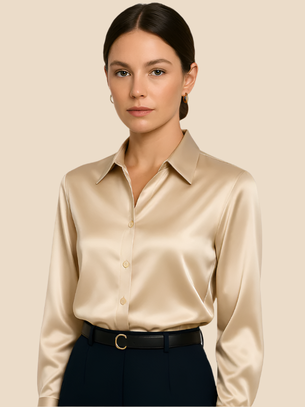 Sanne Witte Dames Blouse | Elegante Satijnen, Casual En Formeel 9