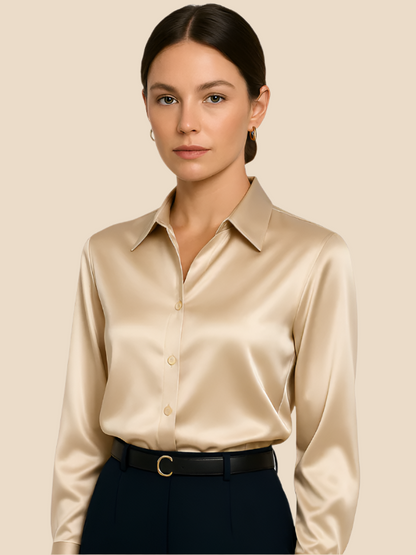 Sanne Witte Dames Blouse | Elegante Satijnen, Casual En Formeel 9