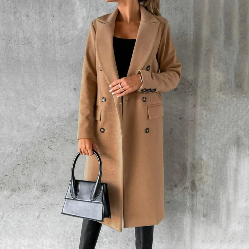 Sienna Dames Trenchcoat | Comfortabele Pasvorm, Lange Zwarte Trenchcoat 1