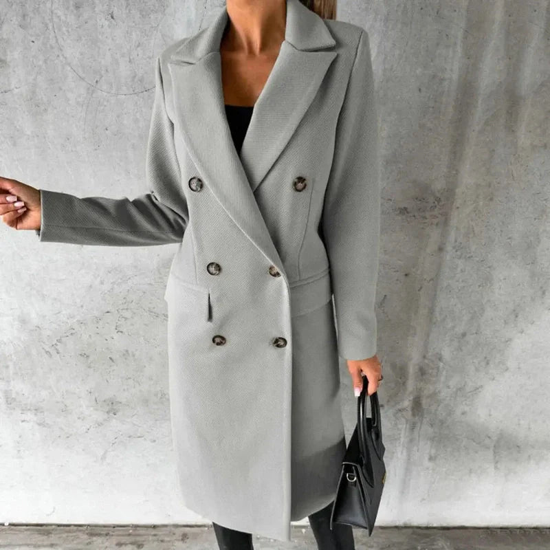 Sienna Dames Trenchcoat | Comfortabele Pasvorm, Lange Zwarte Trenchcoat 2