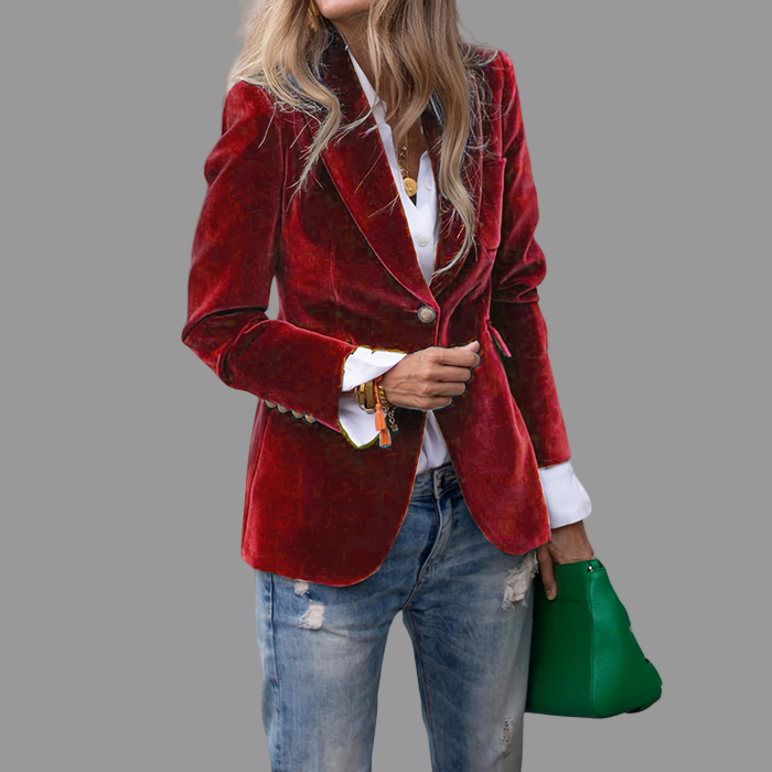 Sophie Vrouwen Fluwelen Jas | Luxe Materiaal, Elegante Stijl 0