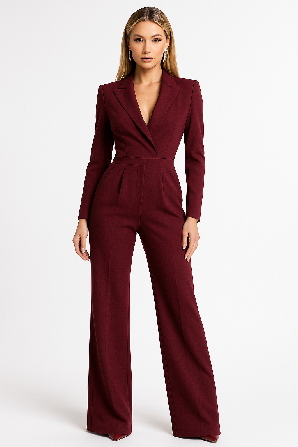 Sophie Zwarte Jumpsuit | Elegante Wijde Pijpen, V-Hals voor Feestelijke Gelegenheden 1