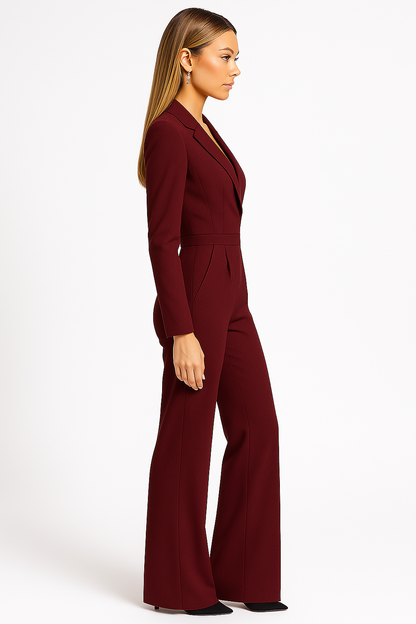 Sophie Zwarte Jumpsuit | Elegante Wijde Pijpen, V-Hals voor Feestelijke Gelegenheden 3