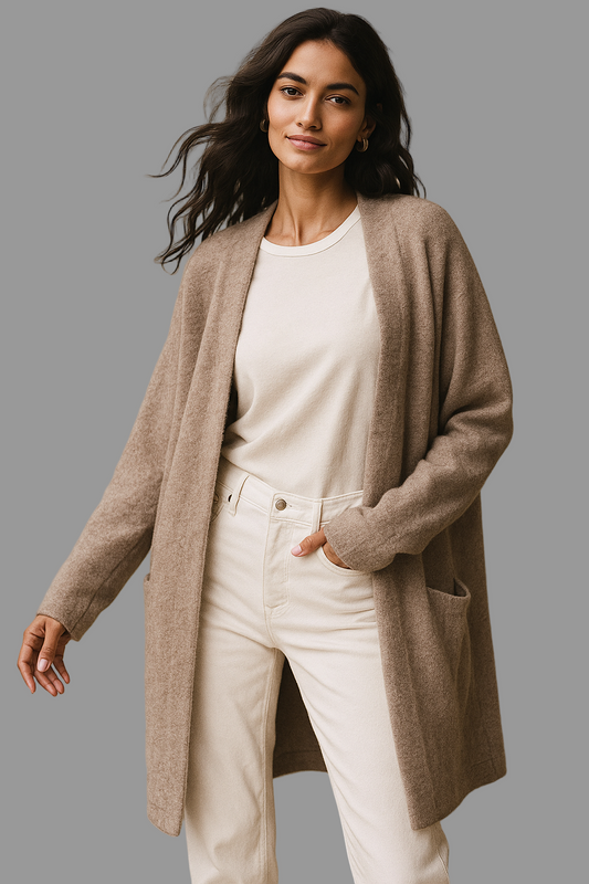 Sublime Dames Vest | Zacht Merinowol-Polyestermix, Casual Met Twee Zakken 0