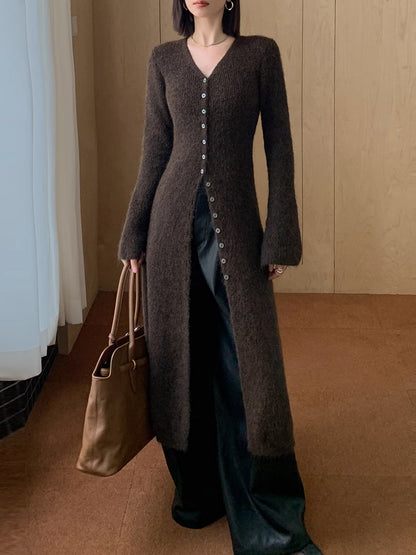 Tessa Trui Jurk Dames | V-hals Midi Met Split, Hoge Stretch 6