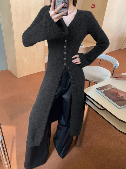 Tessa Trui Jurk Dames | V-hals Midi Met Split, Hoge Stretch 7