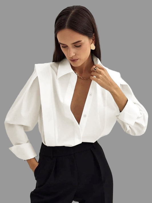 Vijfde Katoenen Overhemd Dames | Ademend, Slim Fit, Tijdloos Elegant 0