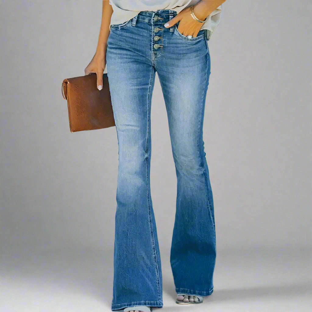 Vinta Flared Jeans Dames | Hoogwaardig Denim, Comfortabel en Stijlvol 0