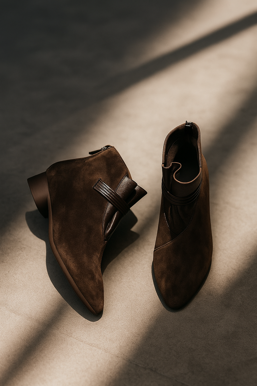 Vivienne Zwarte Dames Laarzen | Suède, Spitse Neus, Comfortabele Hak