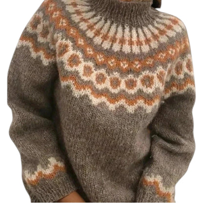 Yssa Dames Trui | IJslands Patroon, Zachte Mohairwol