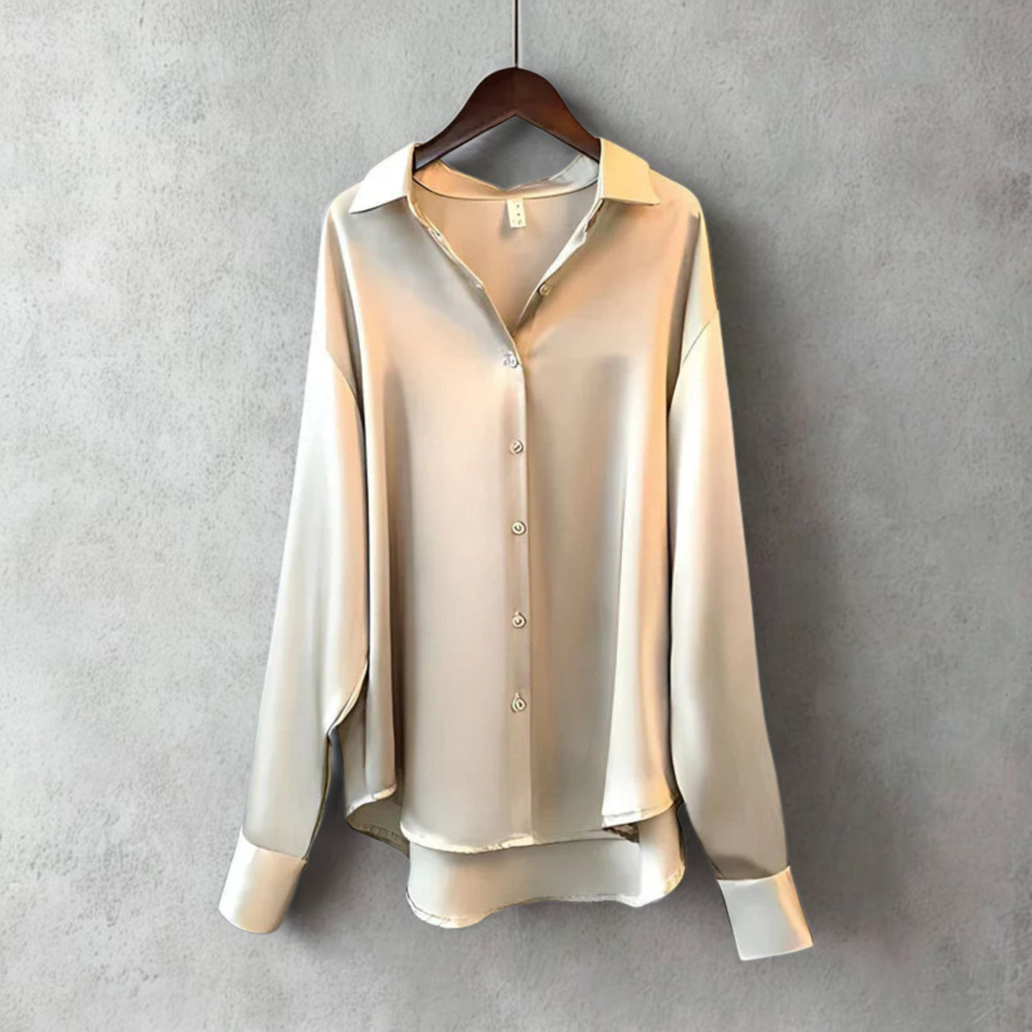 Dames Blouse, Zijde Look, Lange Mouwen, Ademend & Elegant