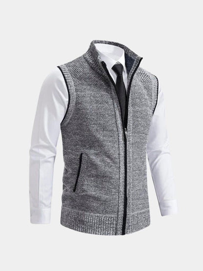 James | Elegante Full-Zip Sweater Vest