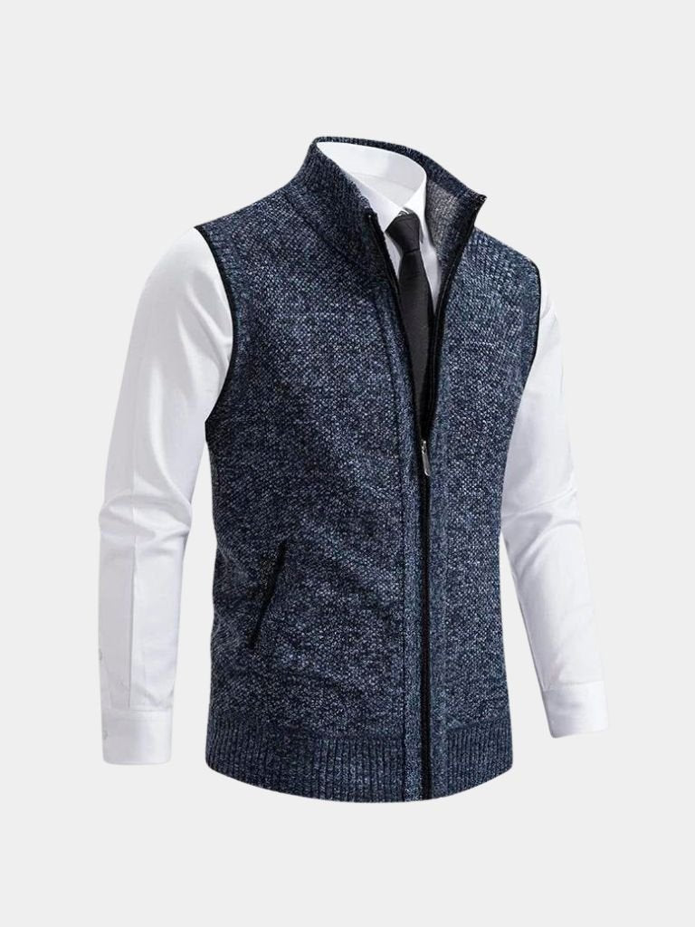 James | Elegante Full-Zip Sweater Vest