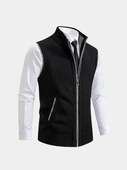 James | Elegante Full-Zip Sweater Vest