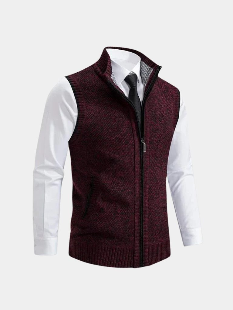 James | Elegante Full-Zip Sweater Vest