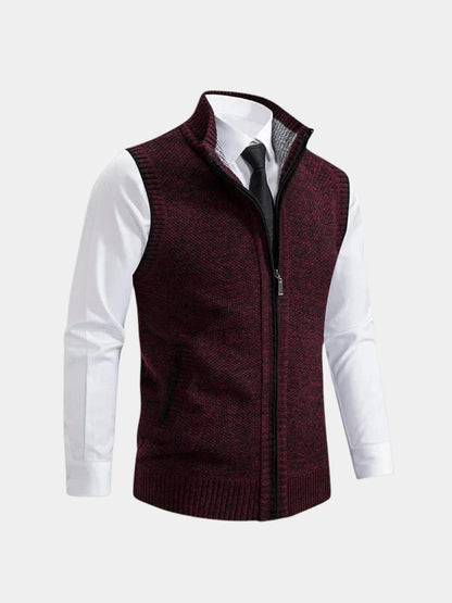 James | Elegante Full-Zip Sweater Vest
