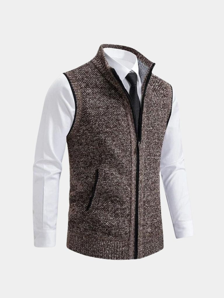 James | Elegante Full-Zip Sweater Vest