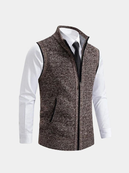 James | Elegante Full-Zip Sweater Vest
