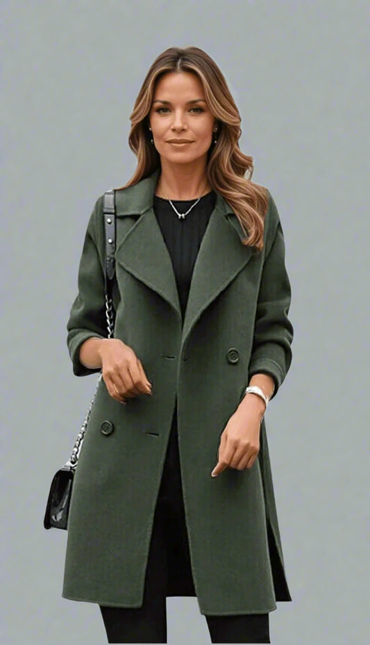 Dames Iconische Trenchcoat Dubbelrijig Stijlvol