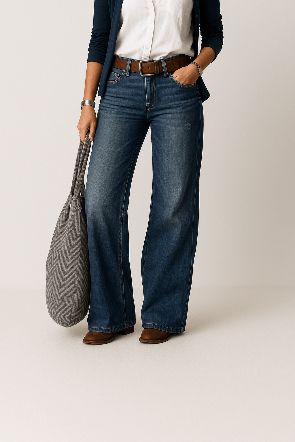 Dames Jeans, Wijde Pijpen, Casual Denim, Comfort Fit