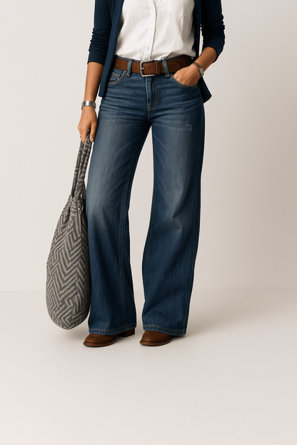 Dames Jeans, Wijde Pijpen, Casual Denim, Comfort Fit