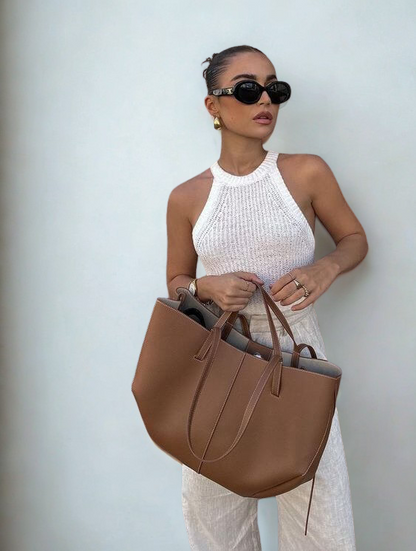 Dames Tote Bag, Vintage Design, Ruim & Elegant, Wolff